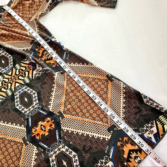 Cowgirl Justice Western Aztec Dress Small Tribal Geometric Farmhouse - Picture 9 of 10